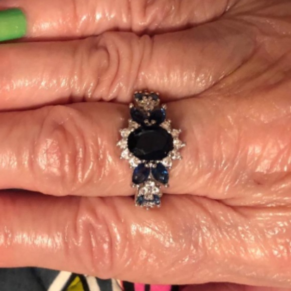 NWT Turquoise Topaz Sterling Silver Statement Ring - Picture 5 of 5